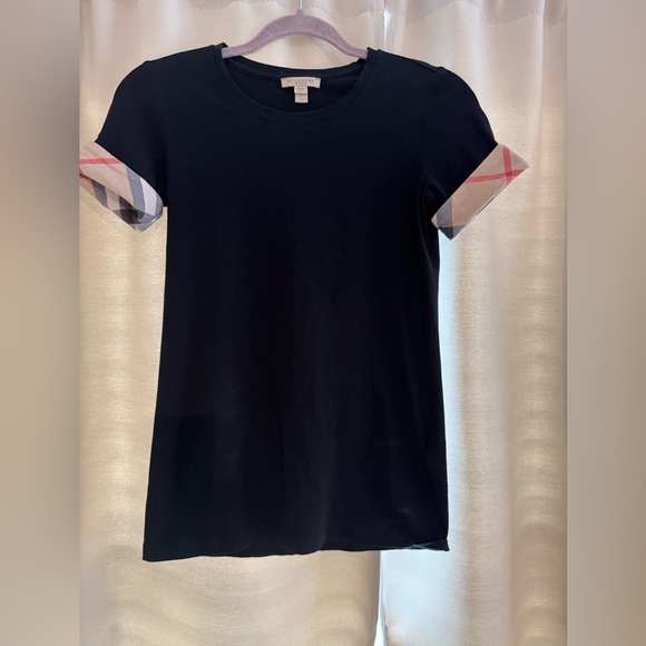 Burberry Black Fitted Short Sleeve Tee XS - Picture 1 of 4